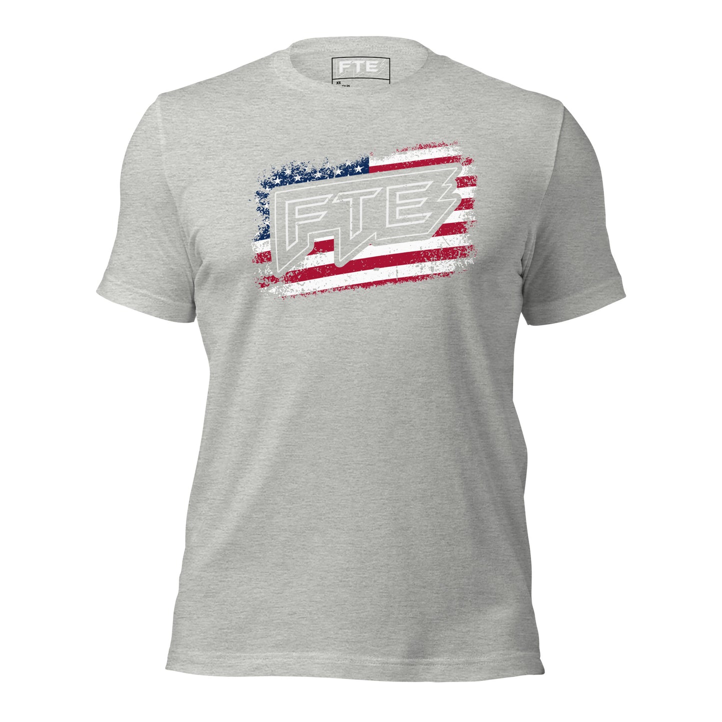 FTE American Flag T-Shirt - Black Heather / XS - Full Throttle Equipment