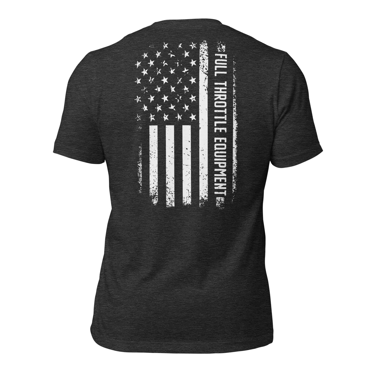 Weatered Flag T-Shirt - Black Heather / XS - Full Throttle Equipment