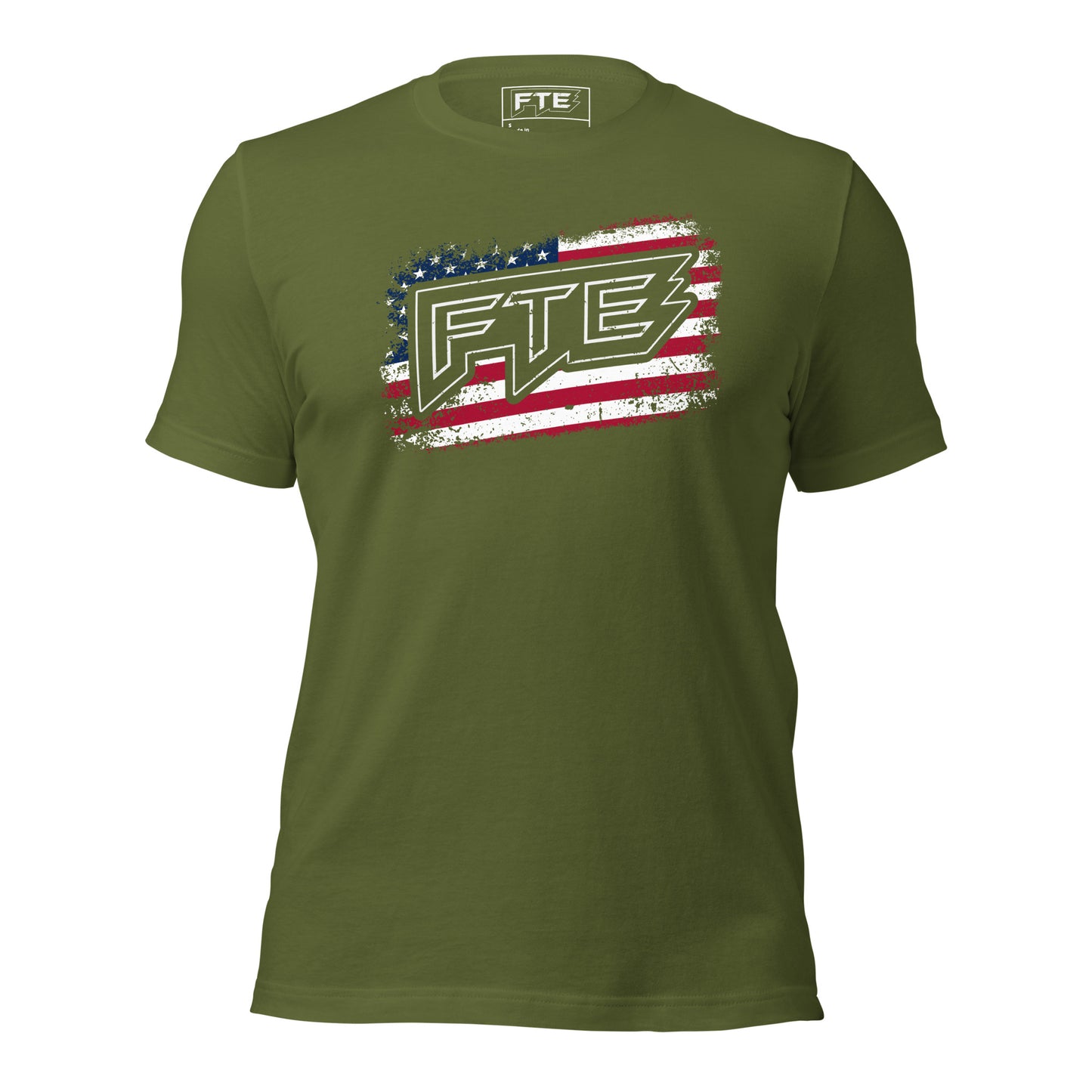 FTE American Flag T-Shirt - Black Heather / XS - Full Throttle Equipment